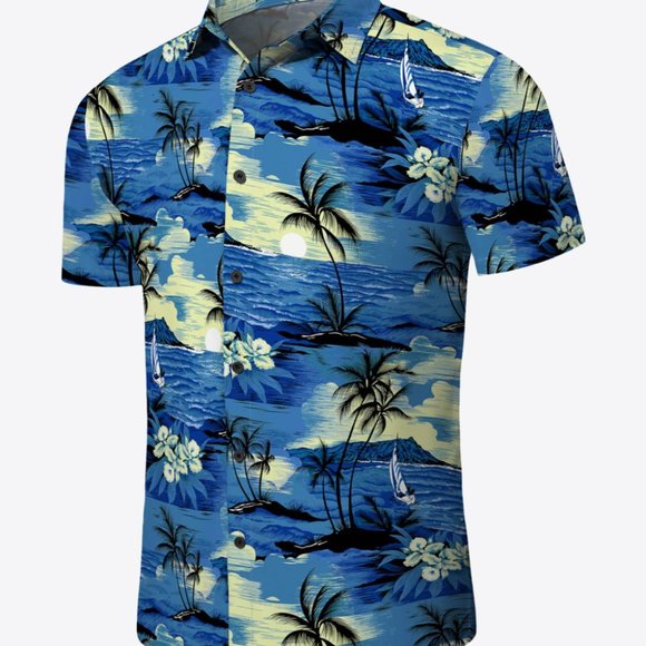 Tropical Printed Casual Shirt - Perfect for Vacation - Picture 3 of 7